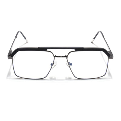 Eyejack Aura Grey & Black Wayfarer Eyeglasses for Men & Women (19005FCL1970-C1)