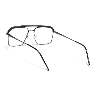 Eyejack Aura Grey & Black Wayfarer Eyeglasses for Men & Women (19005FCL1970-C1)