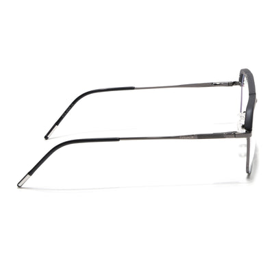 Eyejack Aura Grey & Black Wayfarer Eyeglasses for Men & Women (19005FCL1970-C1)