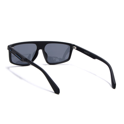 Eyejack Crossline Black Rectangle Polarized Sunglasses for Men & Women (1902PCL2058)