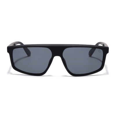 Eyejack Crossline Black Rectangle Polarized Sunglasses for Men & Women (1902PCL2059)