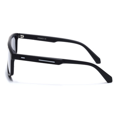 Eyejack Crossline Black Rectangle Polarized Sunglasses for Men & Women (1902PCL2059)