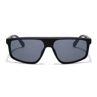 Eyejack Crossline Black Rectangle Polarized Sunglasses for Men & Women (1902PCL2060)