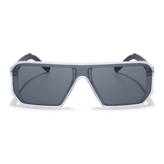 Eyejack Grey Square Sunglasses for Men & Women (1904CL1034)