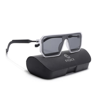 Eyejack Grey Square Sunglasses for Men & Women (1904CL1034)