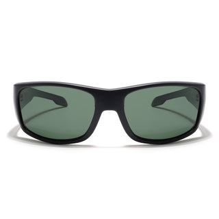 Eyejack Wrap Around Polarized Sunglasses for Men & Women (Green Lens | Grey Frame - 20212PCL541-C4)