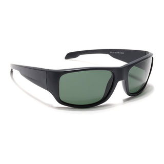 Eyejack Wrap Around Polarized Sunglasses for Men & Women (Green Lens | Grey Frame - 20212PCL541-C4)