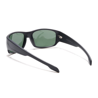 Eyejack Wrap Around Polarized Sunglasses for Men & Women (Green Lens | Grey Frame - 20212PCL541-C4)