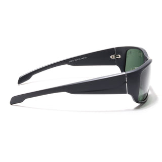 Eyejack Wrap Around Polarized Sunglasses for Men & Women (Green Lens | Grey Frame - 20212PCL541-C4)