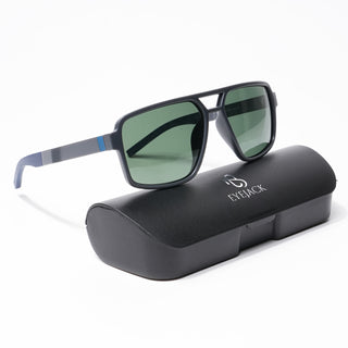 Eyejack Wayfarer Polarized Sunglasses for Men & Women (Green Lens | Grey Frame - 20237PCL533-C3)