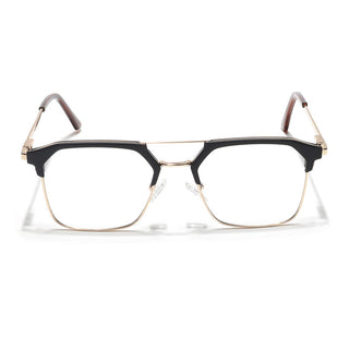 Eyejack Turbo Black & Golden Wayfarer Eyeglasses for Men & Women