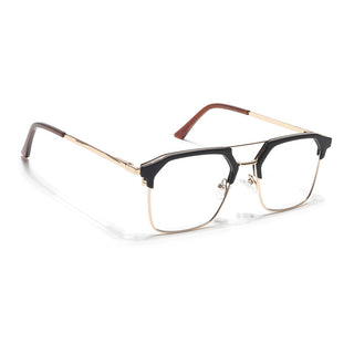 Eyejack Turbo Black & Golden Wayfarer Eyeglasses for Men & Women