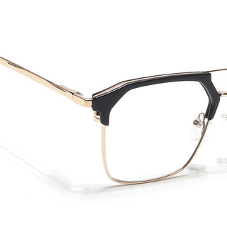 Eyejack Turbo Black & Golden Wayfarer Eyeglasses for Men & Women