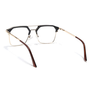 Eyejack Turbo Black & Golden Wayfarer Eyeglasses for Men & Women