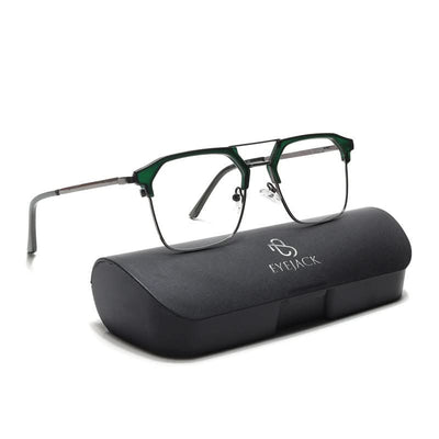 Eyejack Turbo Green & Black Wayfarer Eyeglasses for Men & Women