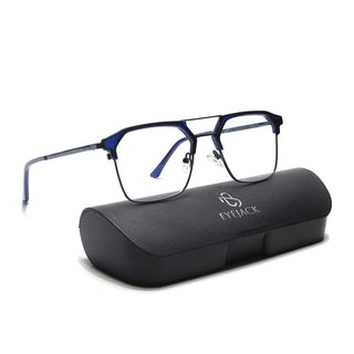 Eyejack Turbo Shine Blue Wayfarer Eyeglasses for Men & Women (202431CL910-C5)