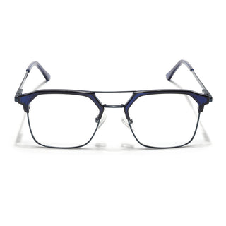 Eyejack Turbo Shine Blue Wayfarer Eyeglasses for Men & Women (202431CL910-C5)