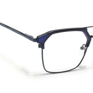 Eyejack Turbo Shine Blue Wayfarer Eyeglasses for Men & Women (202431CL910-C5)