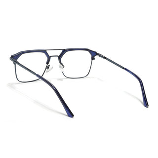 Eyejack Turbo Shine Blue Wayfarer Eyeglasses for Men & Women (202431CL910-C5)