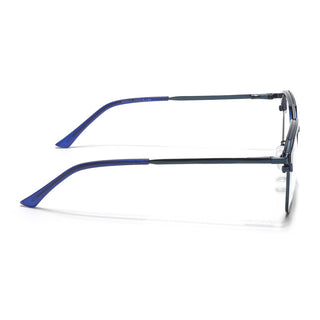 Eyejack Turbo Shine Blue Wayfarer Eyeglasses for Men & Women (202431CL910-C5)