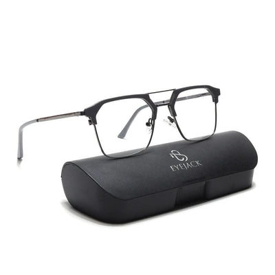 Eyejack Turbo Grey & Black Wayfarer Eyeglasses for Men & Women
