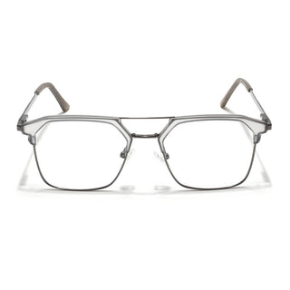 Eyejack Turbo Light Grey & Black Wayfarer Eyeglasses for Men & Women