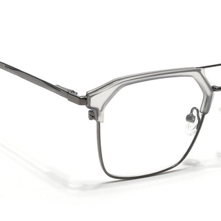 Eyejack Turbo Light Grey & Black Wayfarer Eyeglasses for Men & Women