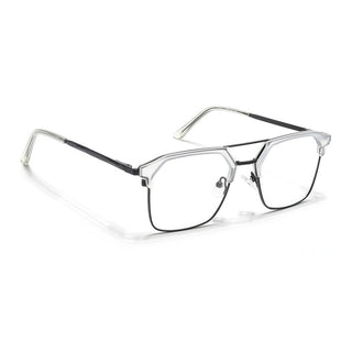 Eyejack Turbo Transparent & Black Wayfarer Eyeglasses for Men & Women (202431CL913-C8)