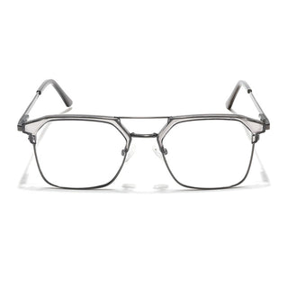 Eyejack Turbo Grey Transparent & Black Wayfarer Eyeglasses for Men & Women