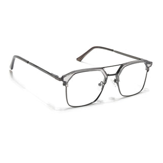 Eyejack Turbo Grey Transparent & Black Wayfarer Eyeglasses for Men & Women