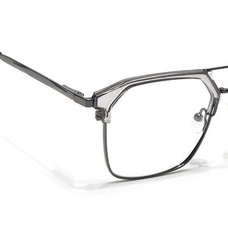 Eyejack Turbo Grey Transparent & Black Wayfarer Eyeglasses for Men & Women