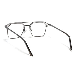 Eyejack Turbo Grey Transparent & Black Wayfarer Eyeglasses for Men & Women