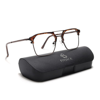 Eyejack Turbo Demi Brown Wayfarer Eyeglasses for Men & Women