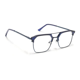 Eyejack Turbo Shine Blue Wayfarer Eyeglasses for Men & Women (202432CL922-C5)