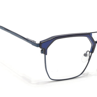 Eyejack Turbo Shine Blue Wayfarer Eyeglasses for Men & Women (202432CL922-C5)