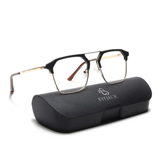 Eyejack Turbo Black & Golden Wayfarer Eyeglasses for Men & Women (202433CL931-C2)