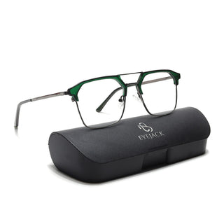 Eyejack Turbo Green & Black Wayfarer Eyeglasses for Men & Women (202433CL933-C4)