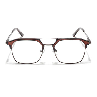 Eyejack Turbo Shine Brown Wayfarer Eyeglasses for Men & Women (202433CL939-C10)