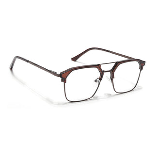 Eyejack Turbo Shine Brown Wayfarer Eyeglasses for Men & Women (202433CL939-C10)