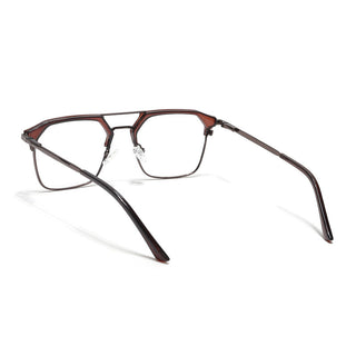 Eyejack Turbo Shine Brown Wayfarer Eyeglasses for Men & Women (202433CL939-C10)