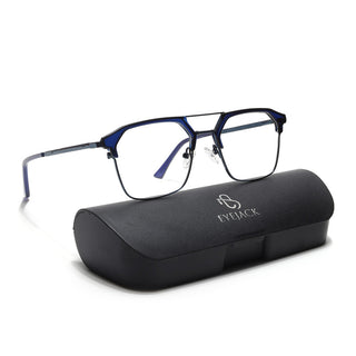 Eyejack Turbo Shine Blue Wayfarer Eyeglasses for Men & Women (202434CL946-C5)