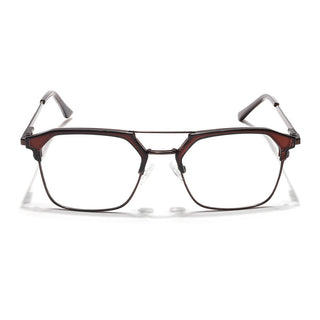 Eyejack Turbo Shine Brown Wayfarer Eyeglasses for Men & Women (202435CL963-C10)