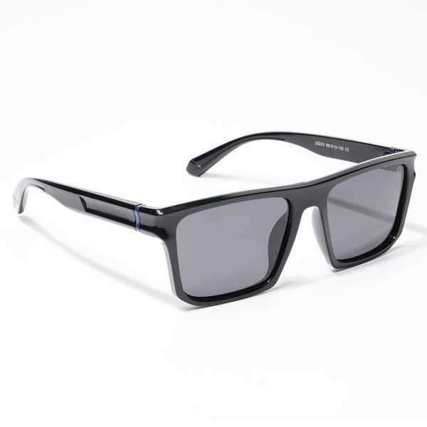 Eyejack Wayfarer Polarized Sunglasses for Men & Women (Black Lens | Shine Black Frame - 20243PCL535-C2)