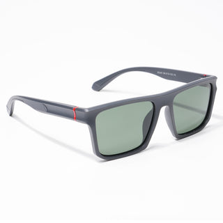 Eyejack Wayfarer Polarized Sunglasses for Men & Women (Green Lens | Grey Frame - 20243PCL536-C3)