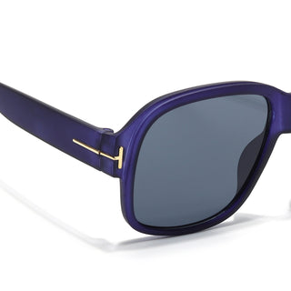 Eyejack Blue Wayfarer Sunglasses for Men & Women (21034CL1060)