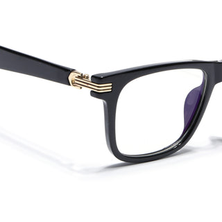 Eyejack Shine Black Square Eyeglasses for Men & Women (2258FCL2150-C1)