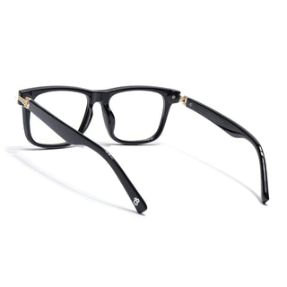 Eyejack Shine Black Square Eyeglasses for Men & Women (2258FCL2150-C1)