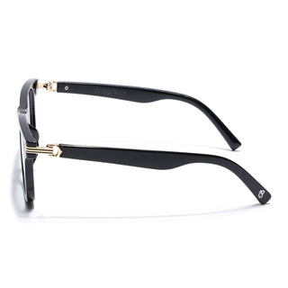 Eyejack Shine Black Square Eyeglasses for Men & Women (2258FCL2150-C1)