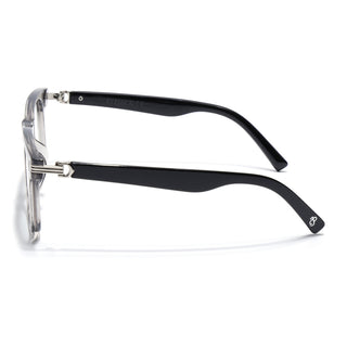 Eyejack Transparent Grey Square Eyeglasses for Men & Women (2258FCL2151-C2)