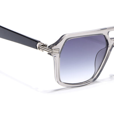 Eyejack Transparent Grey Wayfarer Sunglasses for Men & Women (2259CL2147)